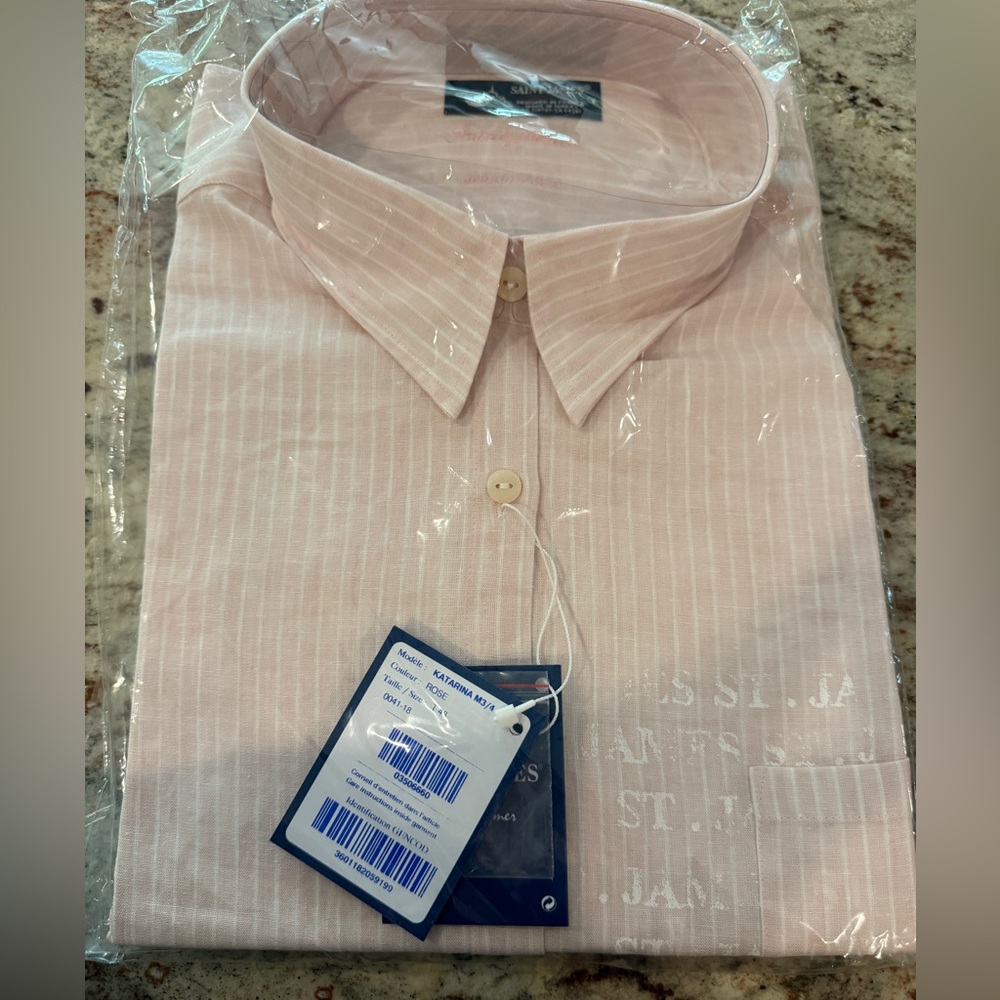 Women’s Saint James Pink Striped Dress Shirt